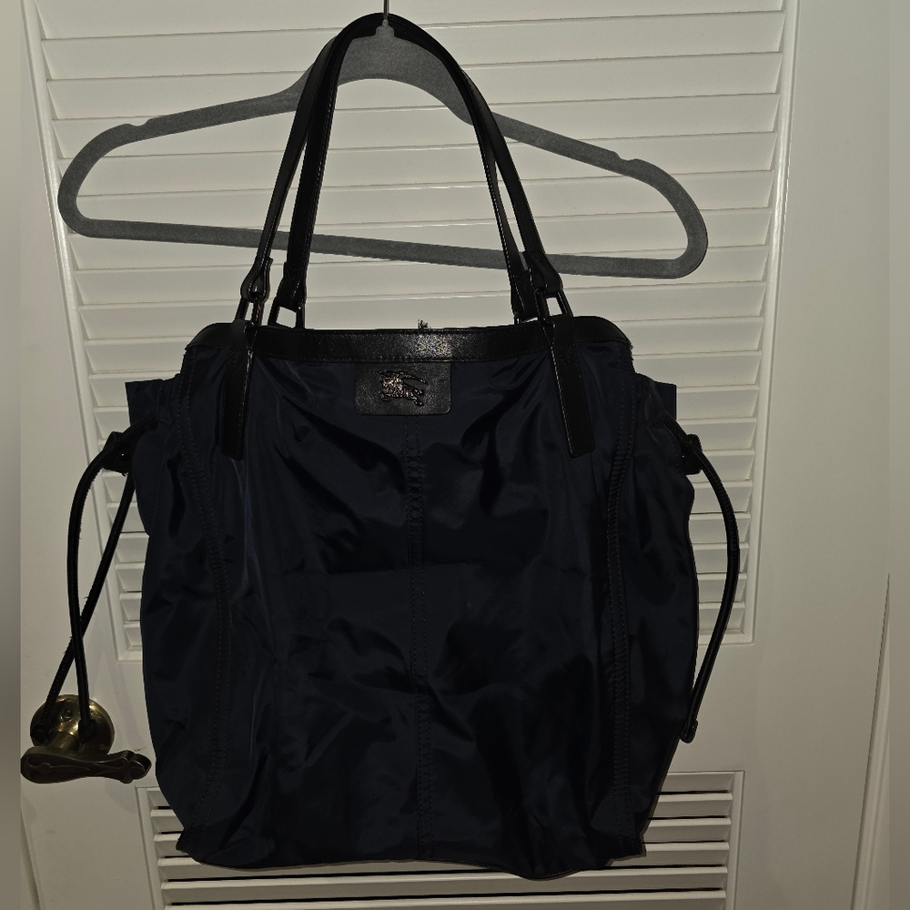 Navy Burberry Tote (vintage; purchased in London c. 2006)